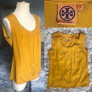 NWOT! Tory Burch Silk Shell Mustard Tank